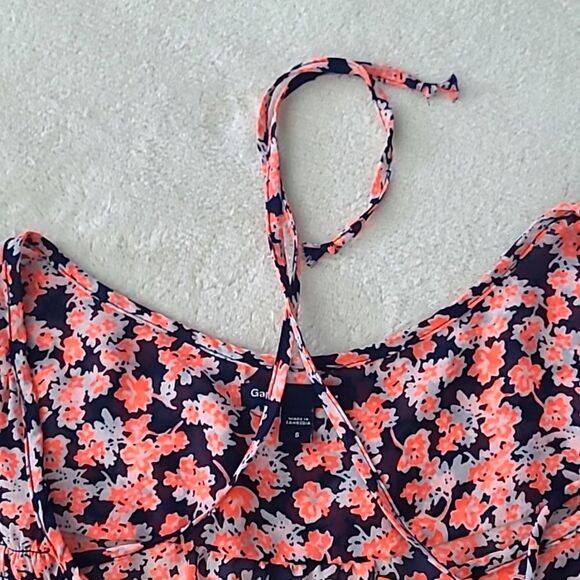 Gap Women's Small Cap Flutter Sleeve Floral Mutlicolor Romantic Girlhoodcore - Picture 13 of 16